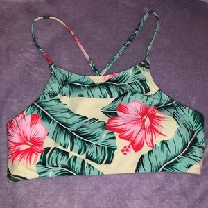 Floral bikini top